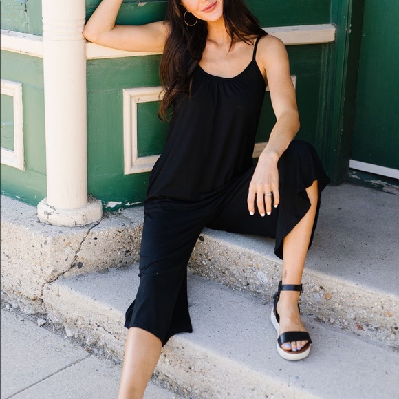 Good Better Best Cropped Wide Leg Tank Jumpsuit - Picture 2 of 9